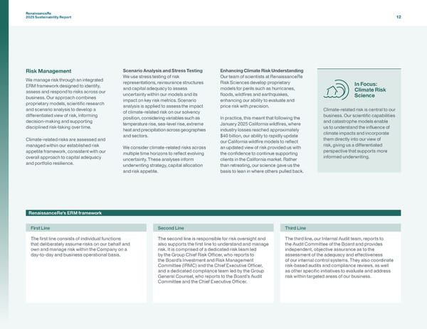RenaissanceRe 2025 Sustainability Report - Page 15