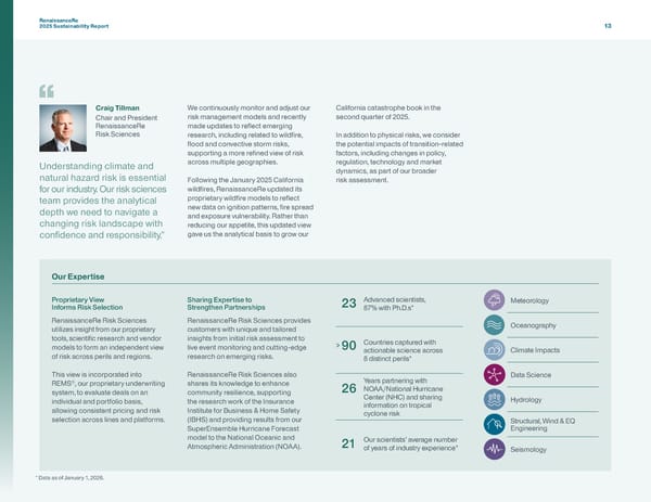 RenaissanceRe 2025 Sustainability Report - Page 16