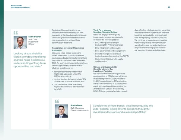 RenaissanceRe 2025 Sustainability Report - Page 23