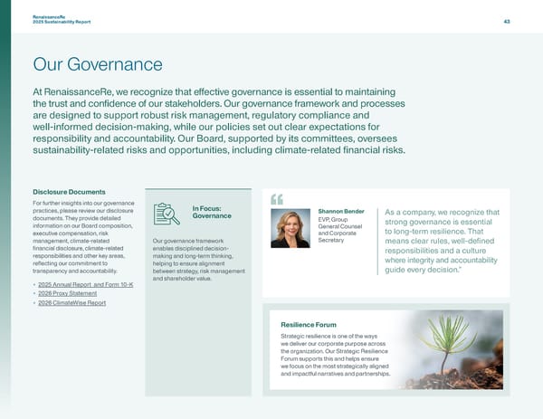 RenaissanceRe 2025 Sustainability Report - Page 46