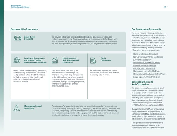 RenaissanceRe 2025 Sustainability Report - Page 47