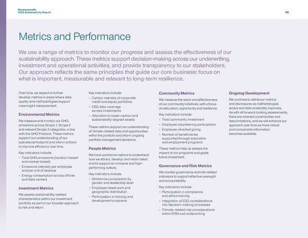 RenaissanceRe 2025 Sustainability Report - Page 49