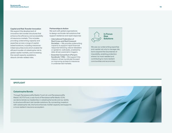 RenaissanceRe 2025 Sustainability Report - Page 19