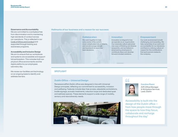 RenaissanceRe 2025 Sustainability Report - Page 34